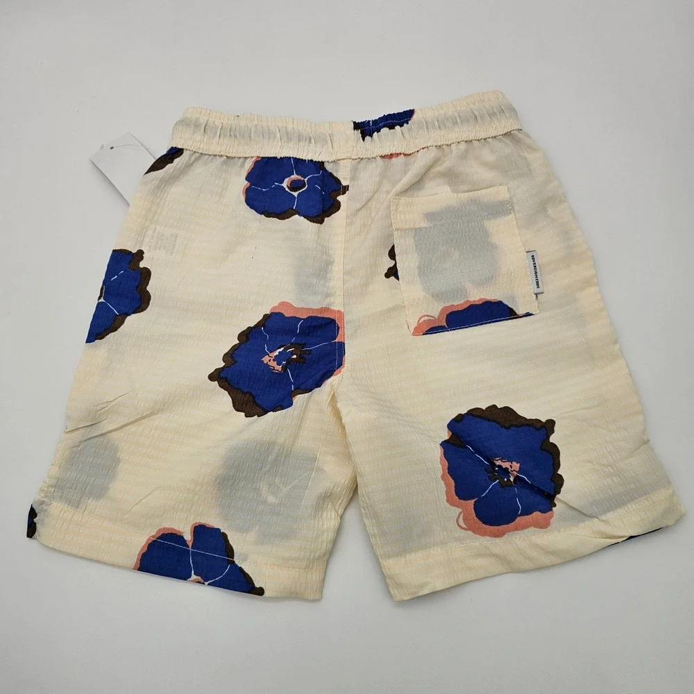 Sovereign Code Kids Boys Shorts Floral Seersucker Swim Beach Trail Birch S 7/8